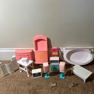 Vintage Mattel Barbie House Accessories Furniture Radio Mixer TV Phone Various